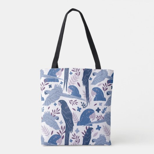 Tote Bag Ara Parrot Bleu Tropical Congé (Dos)