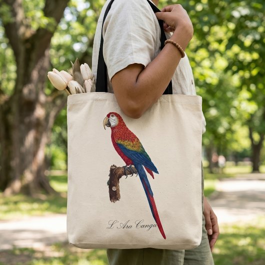 Tote Bag Ara rouge ou Ara macao, Ara macao