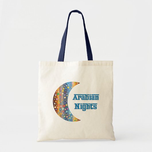 Tote Bag Arabe Nights Crescent Moon Star Design (Devant)
