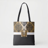 Tote Bag Arabes noirs et d'or (Devant)