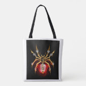 Tote Bag Araignée en vapeur noire (Dos)