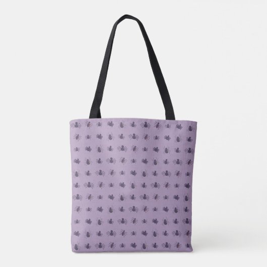 Tote Bag Araignées à la parade - Violet (Dos)