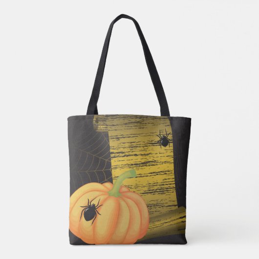 Tote Bag Araignées Et Citrouilles (Dos)