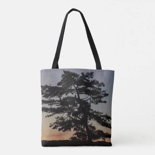 Tote Bag Arbre à coucher de soleil (Dos)