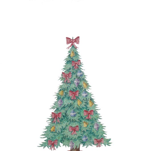 Tote Bag arbre avec décorations cloches d'arcs rouges pour 