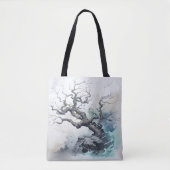 Tote Bag Arbre bleu Abstrait (Devant)