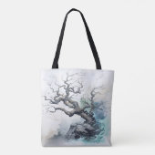 Tote Bag Arbre bleu Abstrait (Dos)