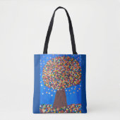 Tote Bag Arbre coloré Abstrait (Devant)