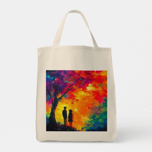 Tote Bag Arbre coloré d'amour (Dos)