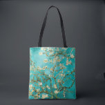 Tote Bag Arbre d'amande florissant Vintage Floral Van Gogh<br><div class="desc">Cette peinture à l'huile verte bleue "Arbre aux amandes en fleurs" a été réalisée en 1890 par l'artiste post-impressionniste néerlandais Vincent Willem van Gogh (1853-1890).
   C'est notre série des Beaux-Arts n° 113.</div>