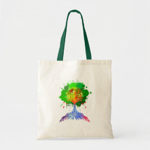 Tote Bag Arbre d'arc-en-ciel de la vie