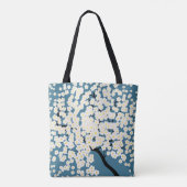 Tote Bag Arbre d'art à fleurs blanches jolies (Dos)