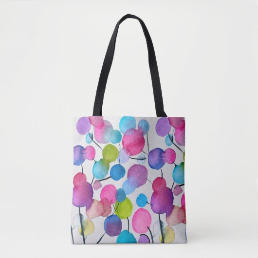 Tote Bag Arbre d'art abstrait rose mignon (Devant)
