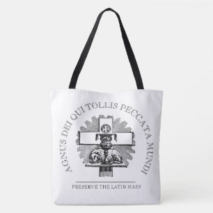 TOTE BAG ARBRE DE MASSE LATINE CATHOLIQUE TRADITIONNEL