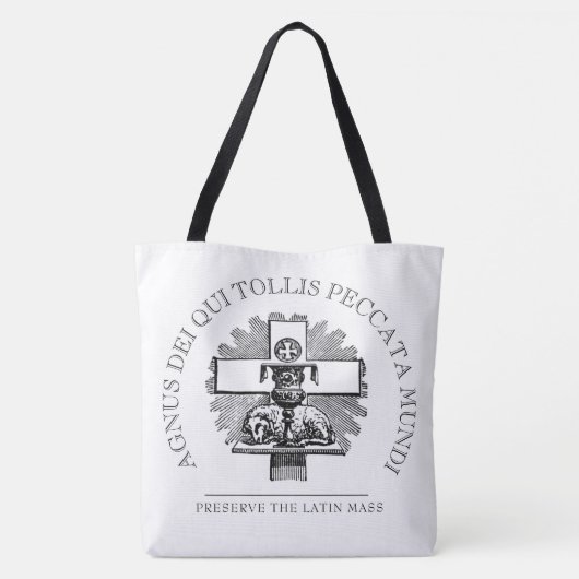 TOTE BAG ARBRE DE MASSE LATINE CATHOLIQUE TRADITIONNEL  (Dos)