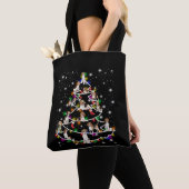 Tote Bag Arbre De Noël beagle Couvert De Lampe De Feu (De près)