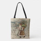 Tote Bag Arbre de Noël du Père Noël victorien (Dos)