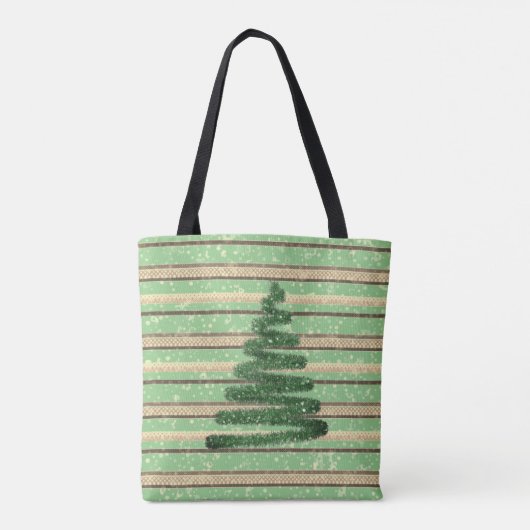 Tote Bag Arbre de Noël enneigé (Dos)