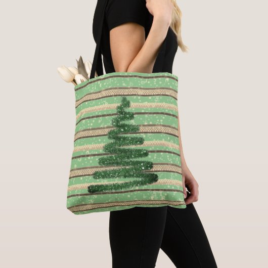 Tote Bag Arbre de Noël enneigé (De près)