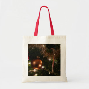 Tote Bag Arbre de Noël II Vacances Rouge et Or