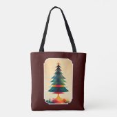 Tote Bag Arbre de Noël Joyfull Design géométrique (Dos)