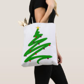 Tote Bag Arbre de Noël minimaliste (De près)