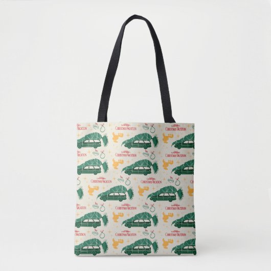 Tote Bag Arbre de Noël national Lampoon sur Motif automobil (Devant)