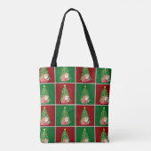 Tote Bag Arbre de Noël | PÈRE NOËL | vert rouge (Dos)