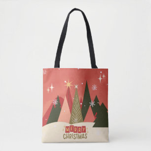 Tote Bag Arbre de Noël rétro/Vintage