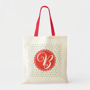 Tote Bag Arbre de Noël rouge et vert