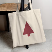 Tote Bag Arbre de Noël | Scandi Minimalist Simple Bourgogne