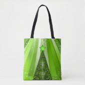 Tote Bag Arbre de Noël vert moderne avec étoile (Devant)