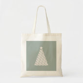 Tote Bag Arbre de Noël vert Sage (Devant)
