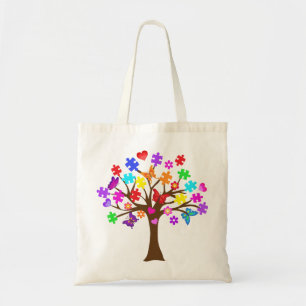 Tote Bag Arbre de sensibilisation sur l'autisme