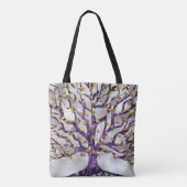 Tote Bag Arbre de vie - Améthyste et papillons (Dos)