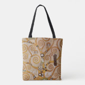 Tote Bag Arbre de vie de Gustav Klimt, Art Nouveau stylisé (Dos)