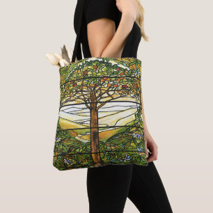 Tote Bag Arbre de vie Fenêtre en verre teint Tiffany