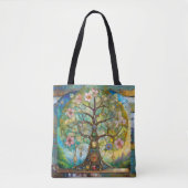 Tote Bag Arbre de Vie Fleurissant des 7 Chakras (Devant)