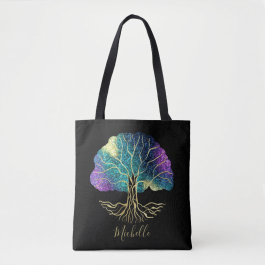 Tote Bag Arbre de vie Pleine conscience céleste (Devant)