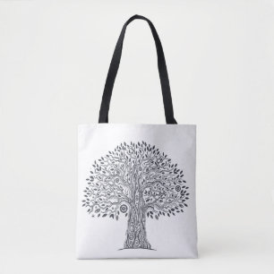 Tote Bag Arbre du griffonnage 2 de la vie