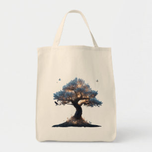 Tote Bag Arbre en cristal cosmique Art – Conception de natu