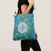 Tote Bag Arbre en fleurs d'amandes customisées Van Gogh Mon (De près)
