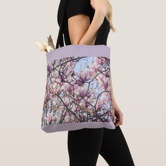 Tote Bag Arbre en fleurs de Magnolia (De près)