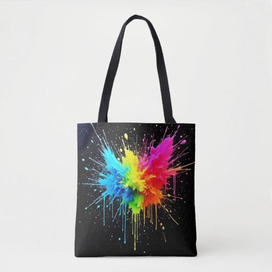 Tote Bag Arbre en poudre arc-en-ciel (Devant)