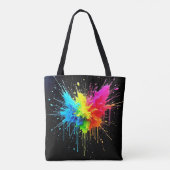 Tote Bag Arbre en poudre arc-en-ciel (Dos)