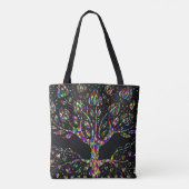 Tote Bag Arbre En Verre De Faux De Prospérité (Dos)