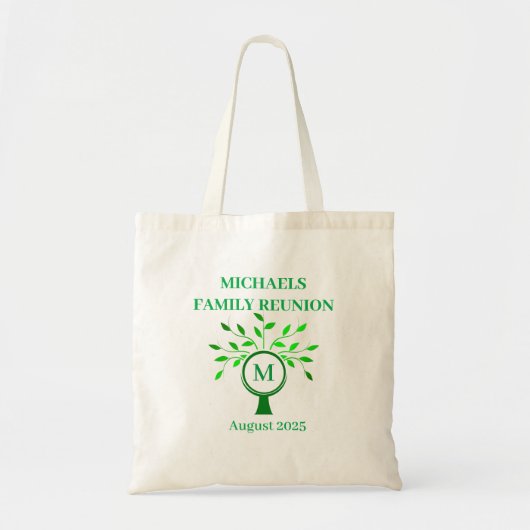 Tote Bag Arbre famille de réunion Monogramme (Devant)
