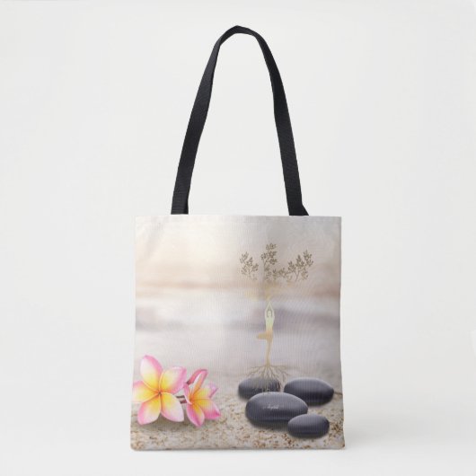 Tote Bag Arbre femmes Silhouette Zen Stones (Devant)