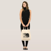 Tote Bag Arbre noir et de blanc plus jamais de Raven de (Devant (modèle))