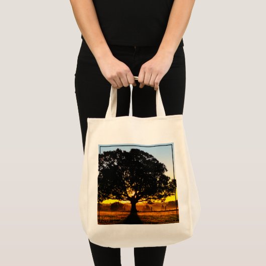 Tote Bag Arbre pendant le matin (Devant (produit))